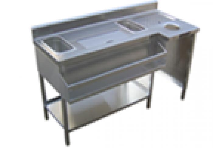 SS Mocktail / Cocktail Station with Insulated Ice Storage.