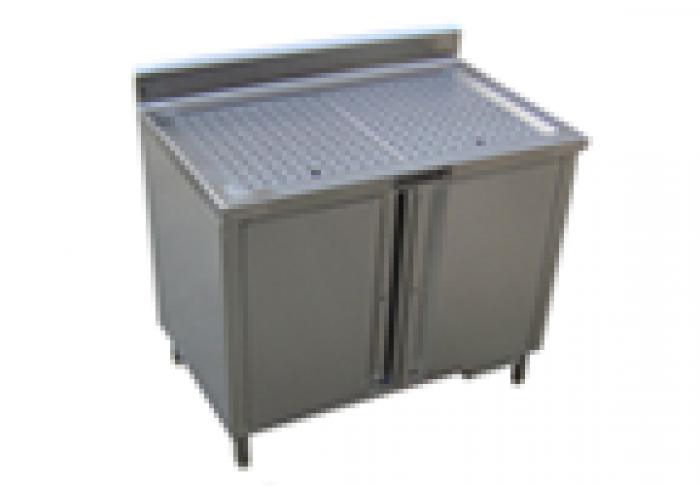SS Work station with Liquor Storage Lockable Cabinet