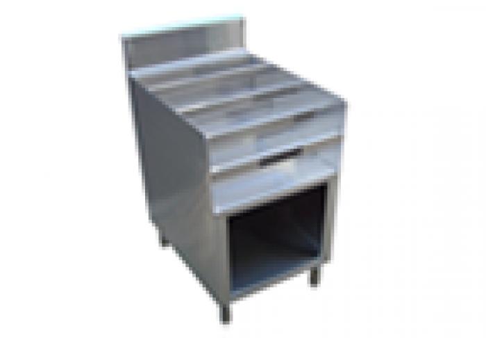 SS Liquor Station 4 Tier with Speed Rail