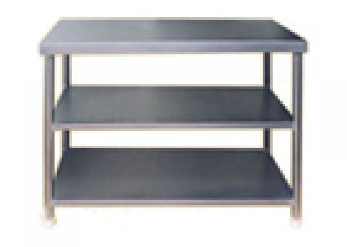SS Work Table with 2 Bottom Shelves